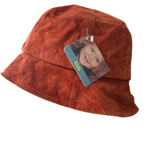 Wilsons Leather Kids Bucket Hat Suede Rust L Soft Durable Casual Outdoor
